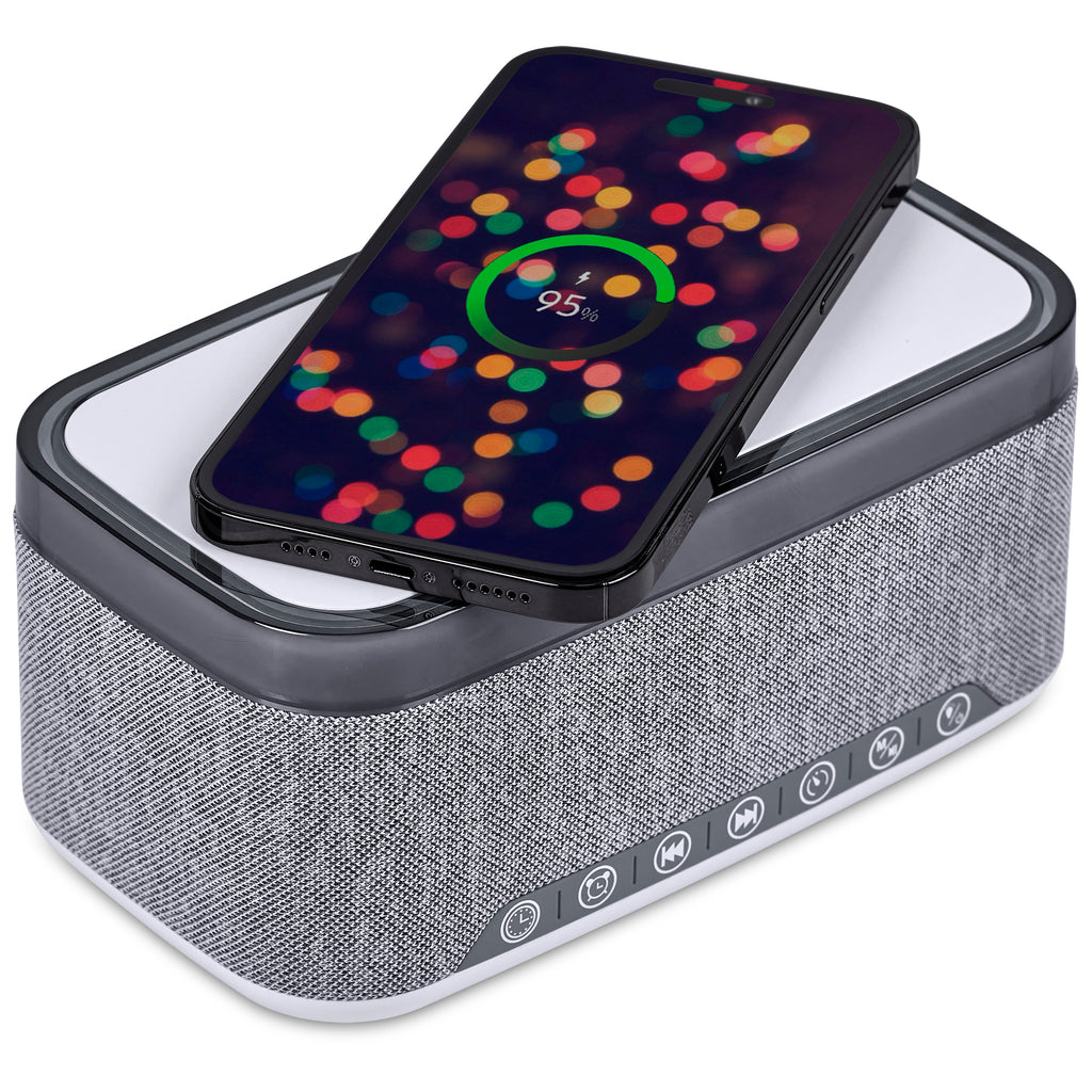 10W Bluetooth Speaker Wireless Charger & Clock 02