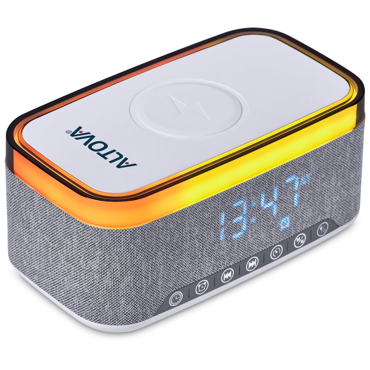 10W Bluetooth Speaker Wireless Charger & Clock 02