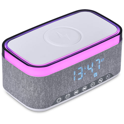10W Bluetooth Speaker Wireless Charger & Clock 02