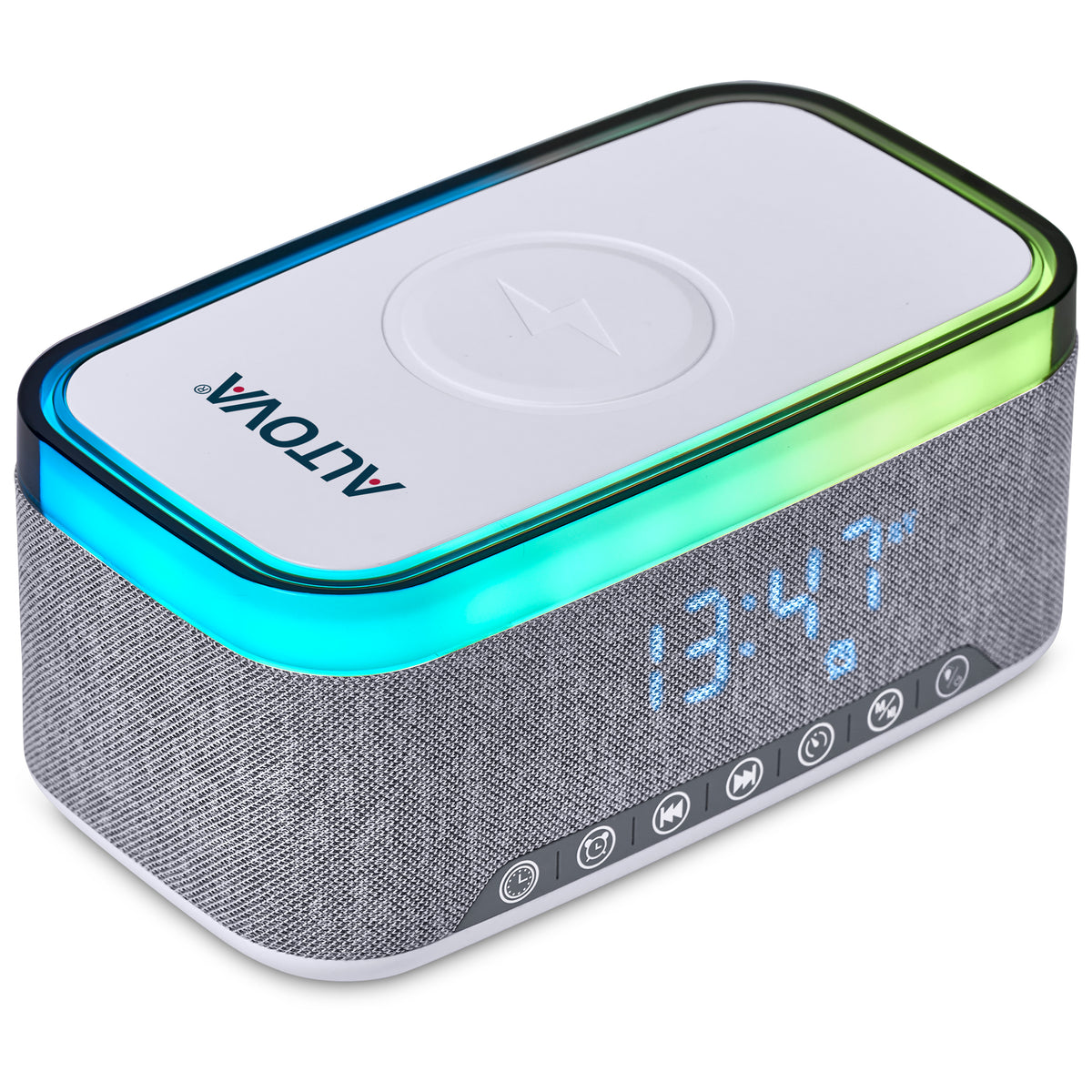 10W Bluetooth Speaker Wireless Charger & Clock 02
